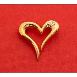 Vintage Gold tone Heart Made By AJMC - F3